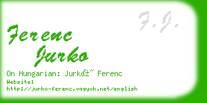 ferenc jurko business card